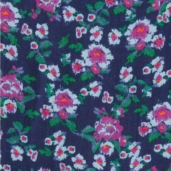 Lucky Brand Pintuck & Embroidery Cotton Blend Peasant Blouse, Navy, XXL, NWT - Picture 6 of 6